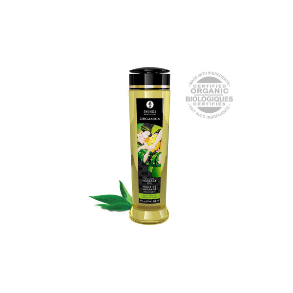 Huile de massage aphrodisiaque Organica bio thé vert 240ml 